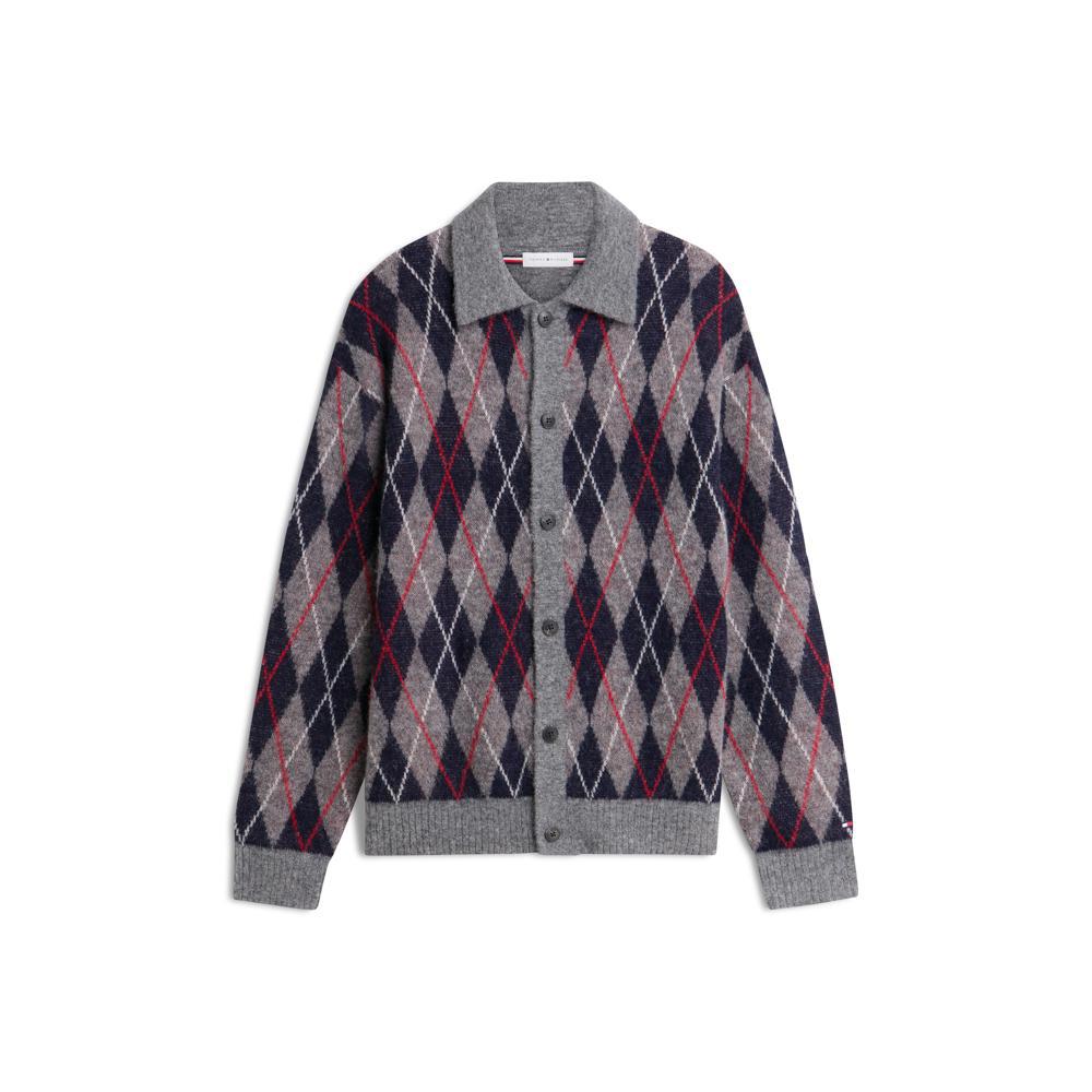 Tommy Hilfiger Alpaca Blend Argyle Cardigan